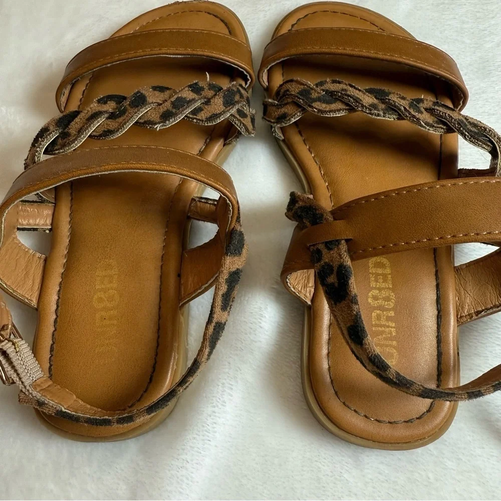 Unr8ed Leopard Print Strap Sandals
